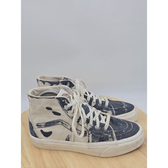Vans Shoes - Vans Womens Eco Theory Sk8 Hi Tapered Top Cream Navy Shoes Sneakers Size 8